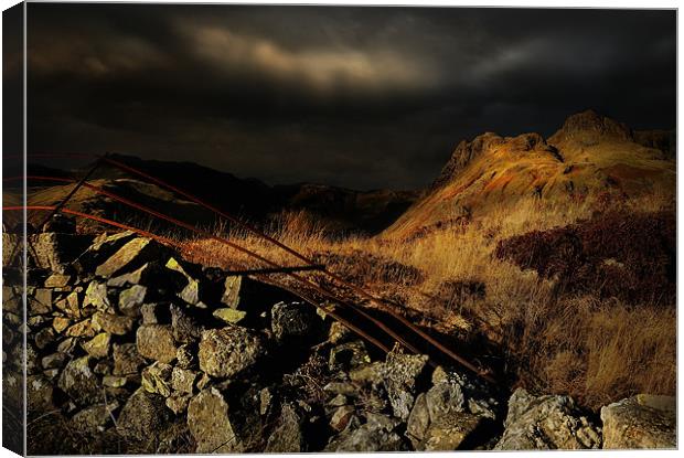 The great langdale pikes Canvas Print by Robert Fielding