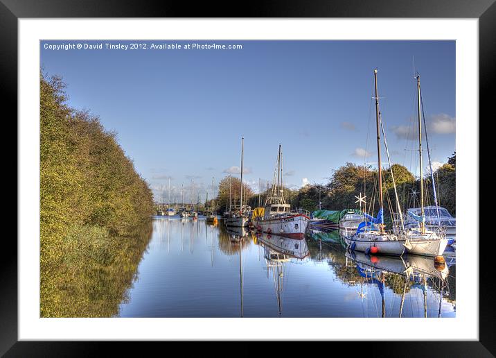 Lydney Harbour Framed Mounted Print by David Tinsley