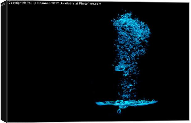 Blue bubbles Canvas Print by Phillip Shannon