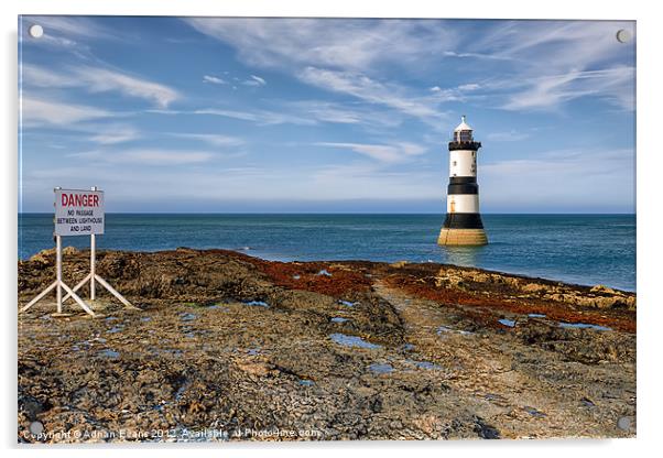 Penmon Point Lighthouse Acrylic by Adrian Evans