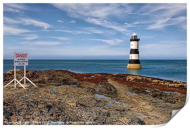 Penmon Point Lighthouse Print by Adrian Evans