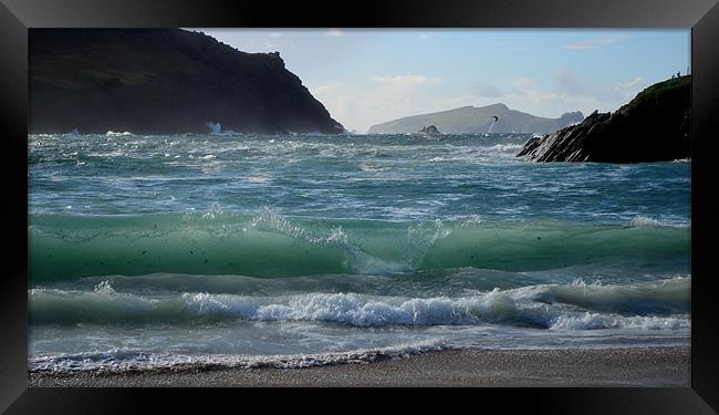 Clogher Beach Framed Print by barbara walsh