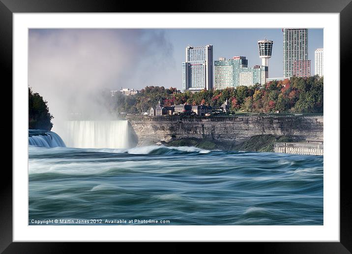 The American Falls, Niagara, NY Framed Mounted Print by K7 Photography