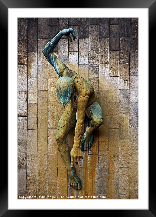 River God Tyne Sculpture II Framed Mounted Print by David Pringle