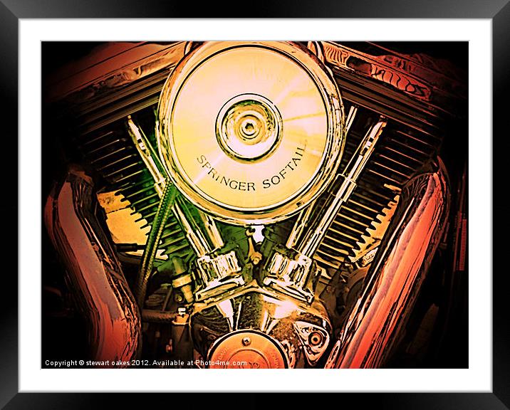 springer softail Framed Mounted Print by stewart oakes