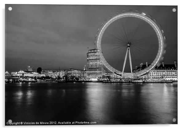 London Eye Acrylic by Vinicios de Moura