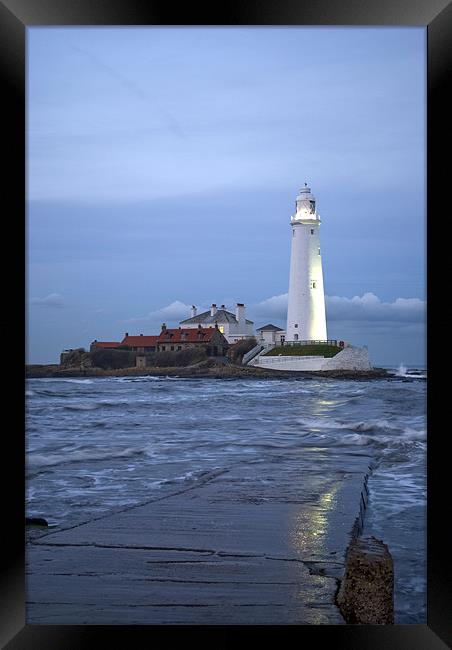 St Mary's Lighthouse Framed Print by Phil Emmerson