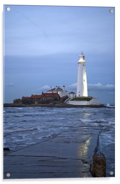 St Mary's Lighthouse Acrylic by Phil Emmerson