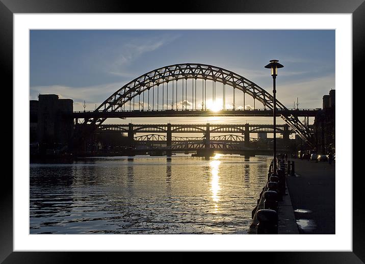 Bridges Sunset Framed Mounted Print by Phil Emmerson