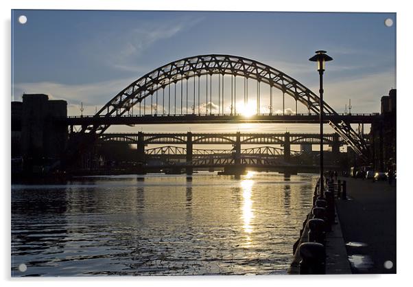 Bridges Sunset Acrylic by Phil Emmerson