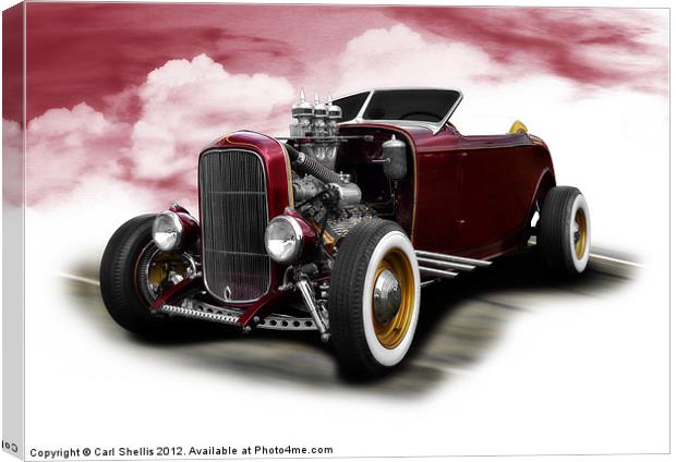 Ford Model B Roadster Canvas Print by Carl Shellis