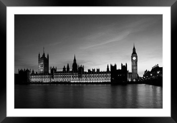 Westminster Skyline Framed Mounted Print by Sandi-Cockayne ADPS