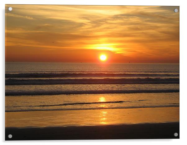 San Diego sunset Acrylic by Lori Allan