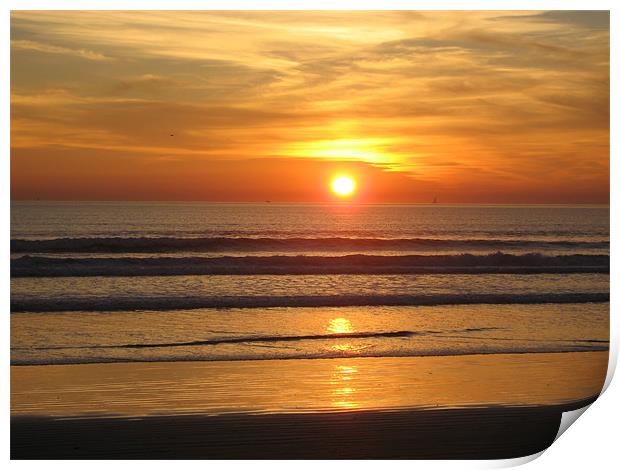 San Diego sunset Print by Lori Allan