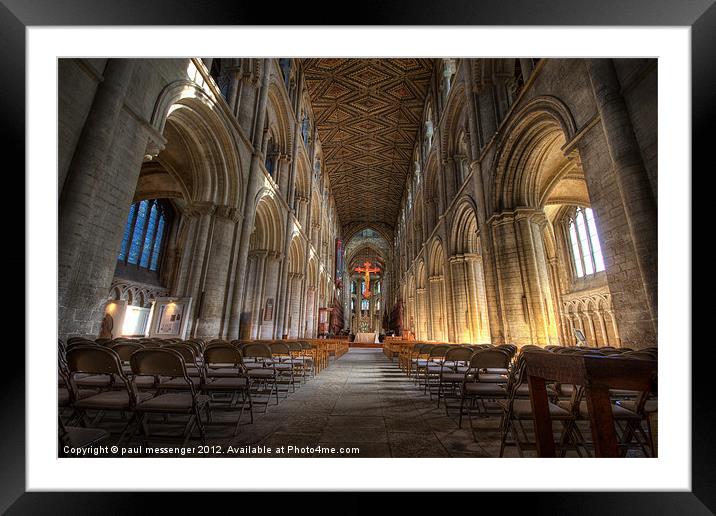 Peterborough, Cathedral Framed Mounted Print by Paul Messenger