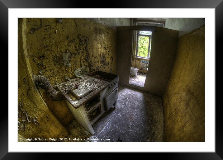 Kitchen with a loo Framed Mounted Print by Nathan Wright