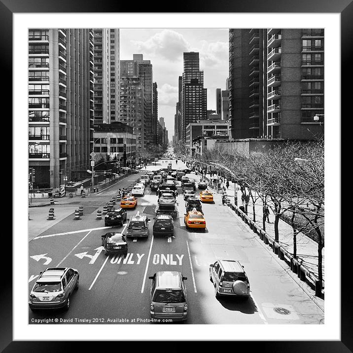 1st Avenue Framed Mounted Print by David Tinsley