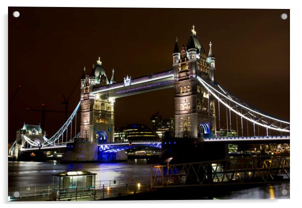 Tower Bridge Acrylic by David Pyatt