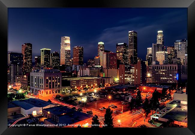L.A.'s night Framed Print by Panas Wiwatpanachat