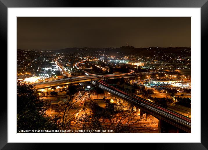L.A.'s Vein Framed Mounted Print by Panas Wiwatpanachat