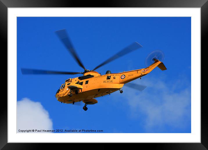 Sea King Search and Rescue Framed Mounted Print by P H