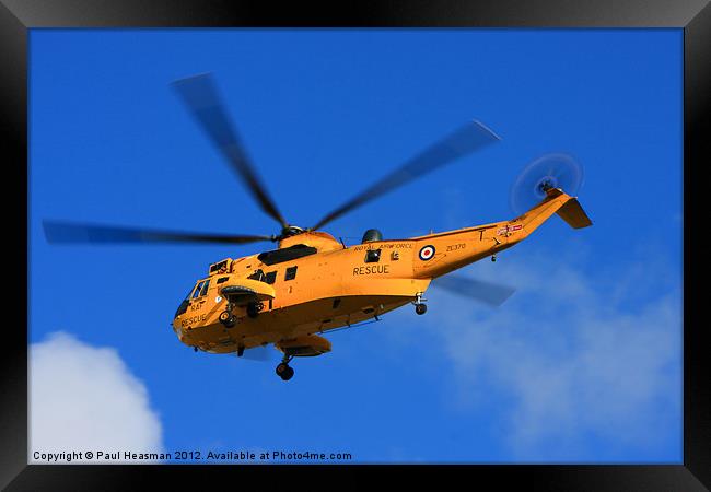 Sea King Search and Rescue Framed Print by P H