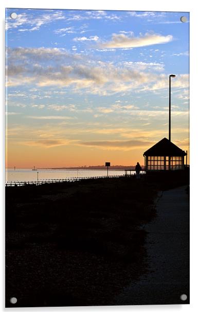 Littlehampton Beach Shelter Acrylic by graham young