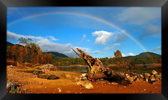 Rainbow over Affric Framed Print by Macrae Images
