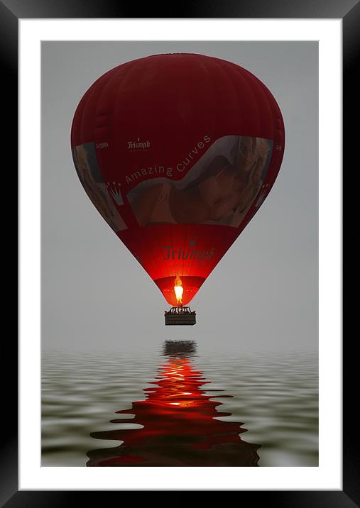 Red Balloon reflection Framed Mounted Print by Mike Gorton