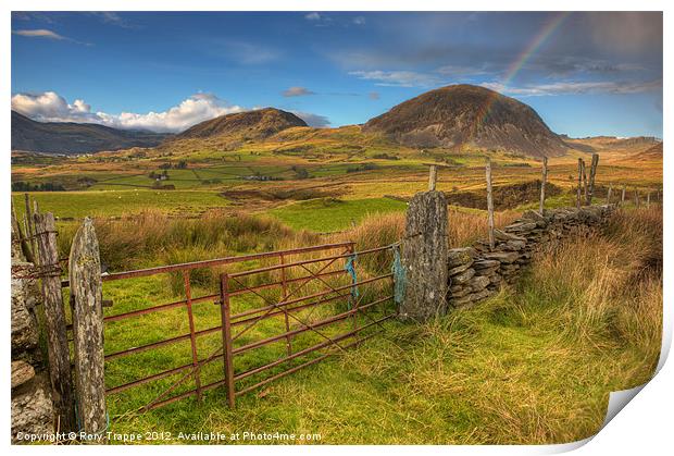 Manod Mawr rainbow Print by Rory Trappe