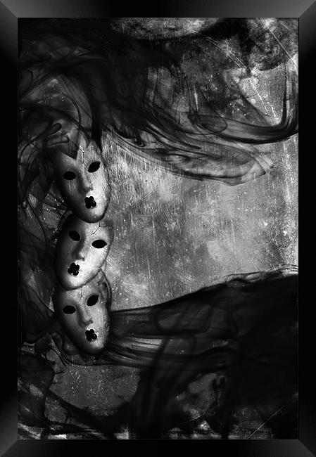 Dark Masquerade Framed Print by Dawn Cox
