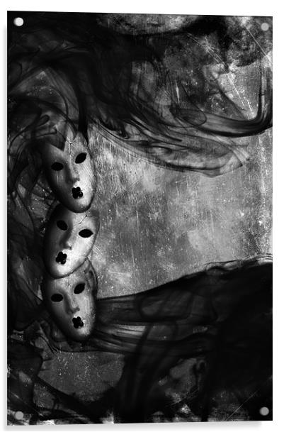 Dark Masquerade Acrylic by Dawn Cox