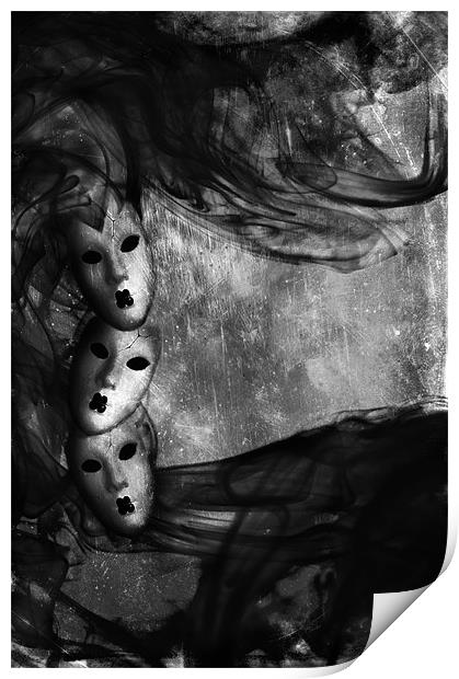 Dark Masquerade Print by Dawn Cox