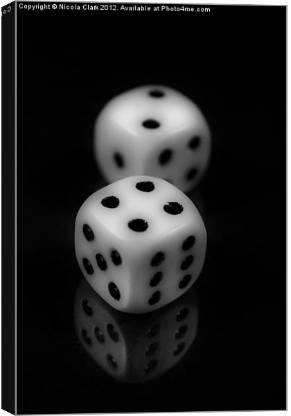 Dice Canvas Print by Nicola Clark