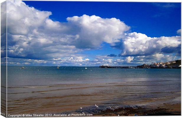 Swanage Bay Canvas Print by Mike Streeter