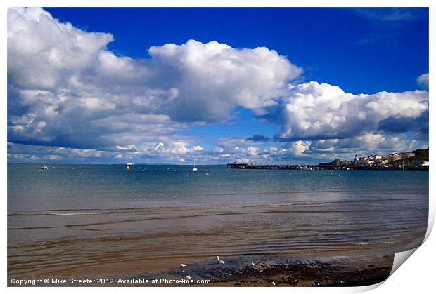 Swanage Bay Print by Mike Streeter