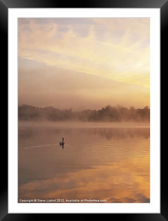 Virginia Water Lake Framed Mounted Print by Steve Liptrot