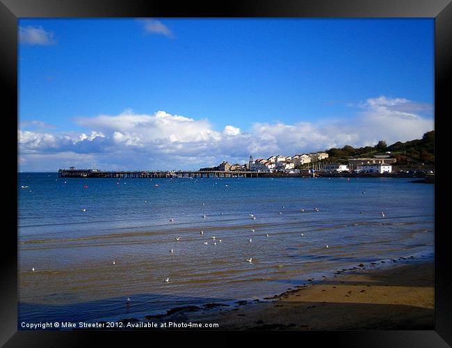 Swanage Pier Framed Print by Mike Streeter