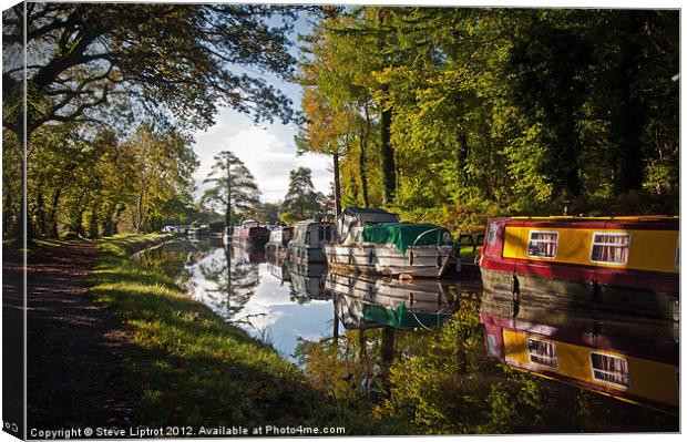 Monmouthshire and Brecon Canal at Goytre Canvas Print by Steve Liptrot