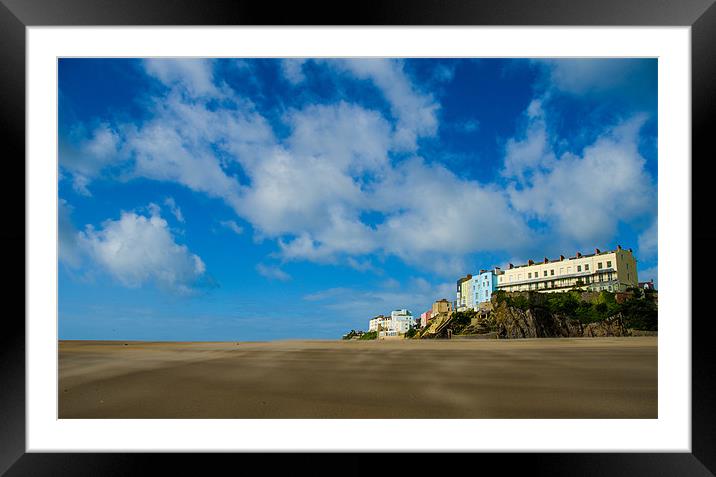 Tenby from the Sea Framed Mounted Print by Aly JJ Smith