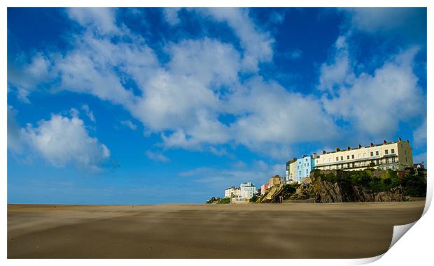Tenby from the Sea Print by Aly JJ Smith