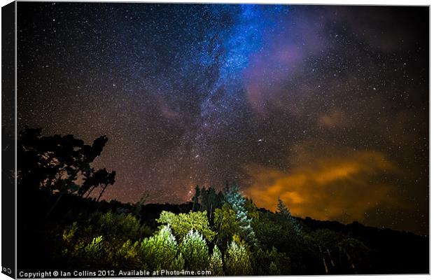 Elan Valley Night Sky Canvas Print by Ian Collins