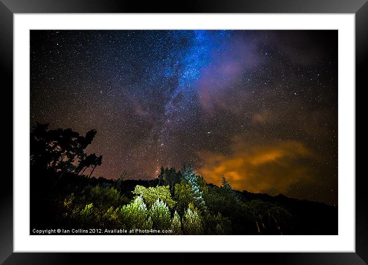 Elan Valley Night Sky Framed Mounted Print by Ian Collins