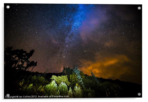 Elan Valley Night Sky Acrylic by Ian Collins