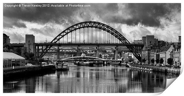 The Tyne Bridges Print by Trevor Kersley RIP