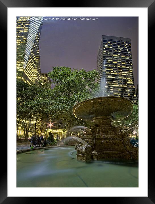 Bryant Park NYC Framed Mounted Print by K7 Photography