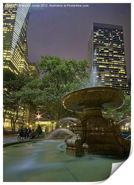 Bryant Park NYC Print by K7 Photography