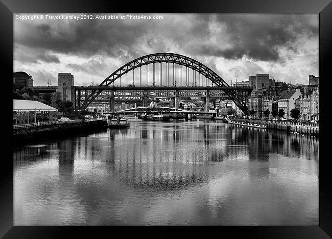 River Tyne Bridges Framed Print by Trevor Kersley RIP