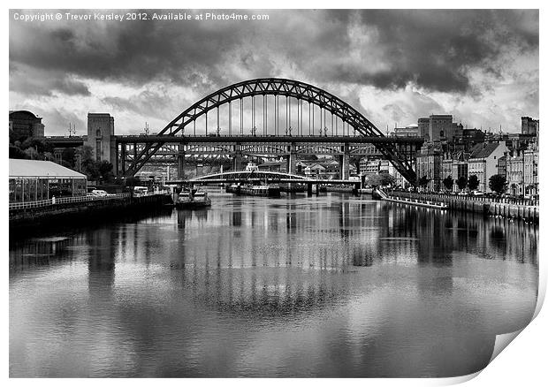 River Tyne Bridges Print by Trevor Kersley RIP