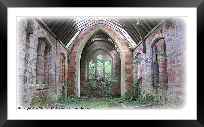 Old Ruined Chapel Framed Mounted Print by Liz Ward